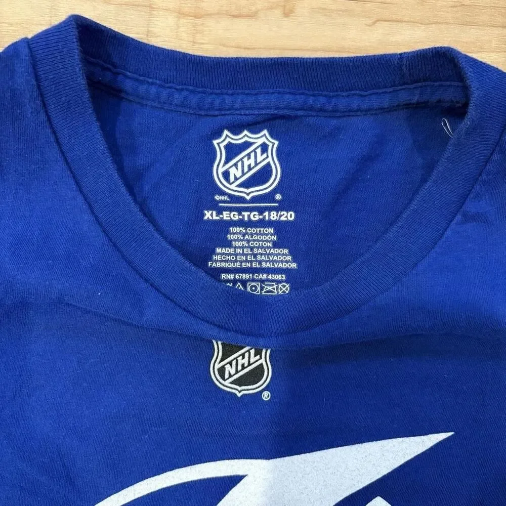 NHL Tampa Bay Lightning Blue T-Shirt Youth XL 18/20